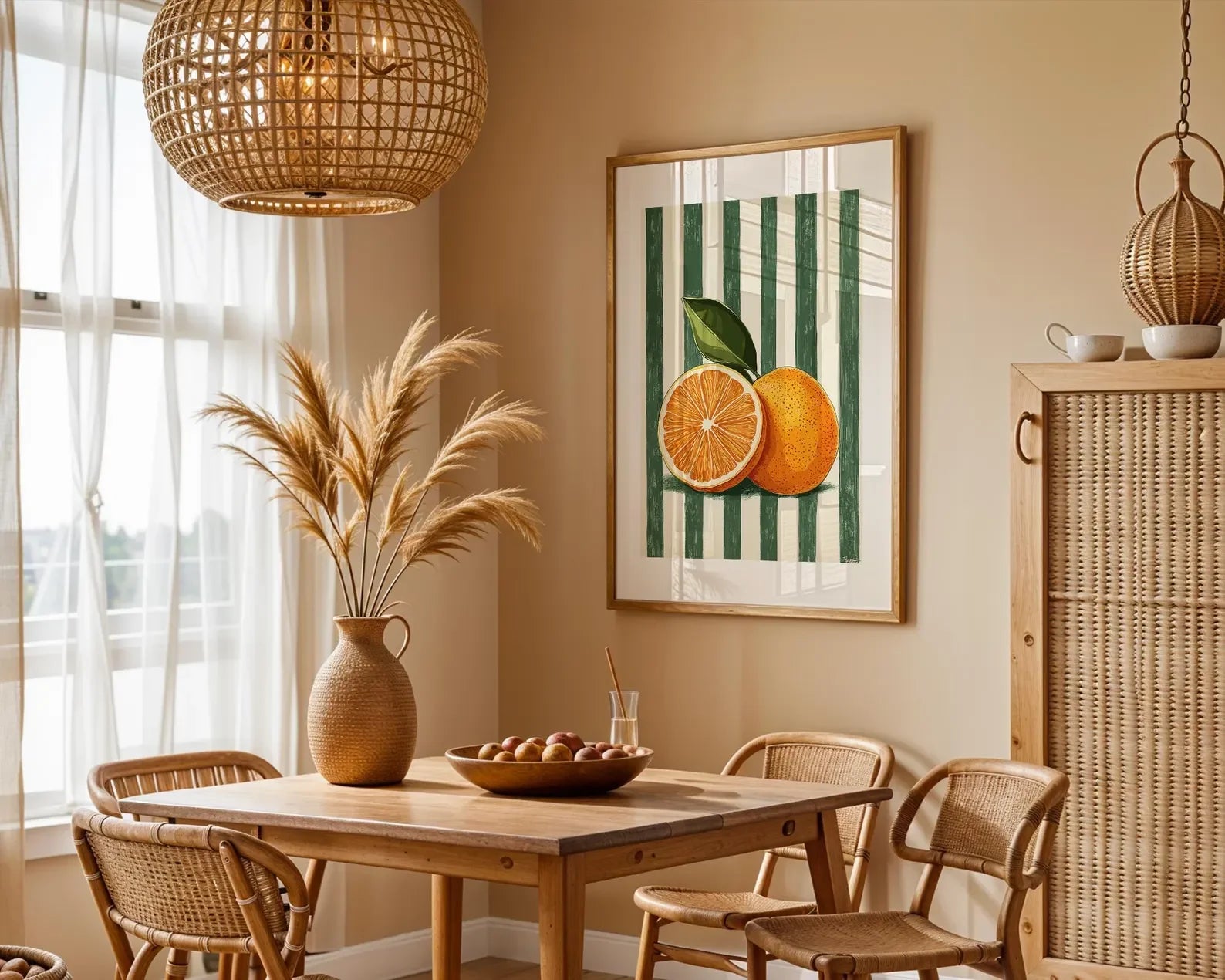 Décor mural orange, Affiche de fruits orange, Peinture murale de cuisine de ferme, Impressions de cuisine, Art culinaire tendance, Art de cuisine rétro, Frui