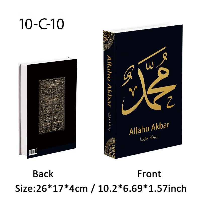 Islamic Decorative Books Kaaba Mosque Luxury Fake Book Storage Box Interior Decoration Coffee Table Bedroom Ornaments Room Decor