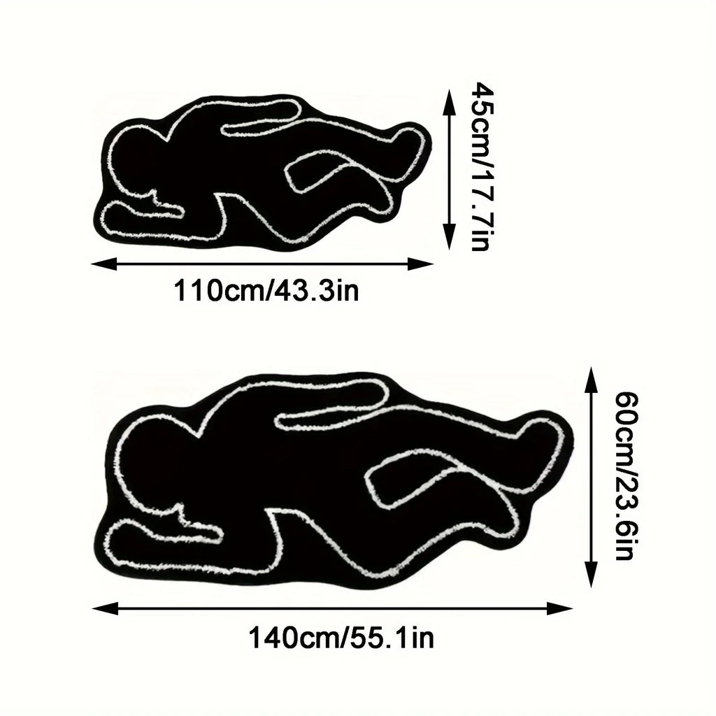 VIKAMA Tapis anti-dérapant en forme humaine, pour entrée, salon, chambre à coucher, décoration intérieure