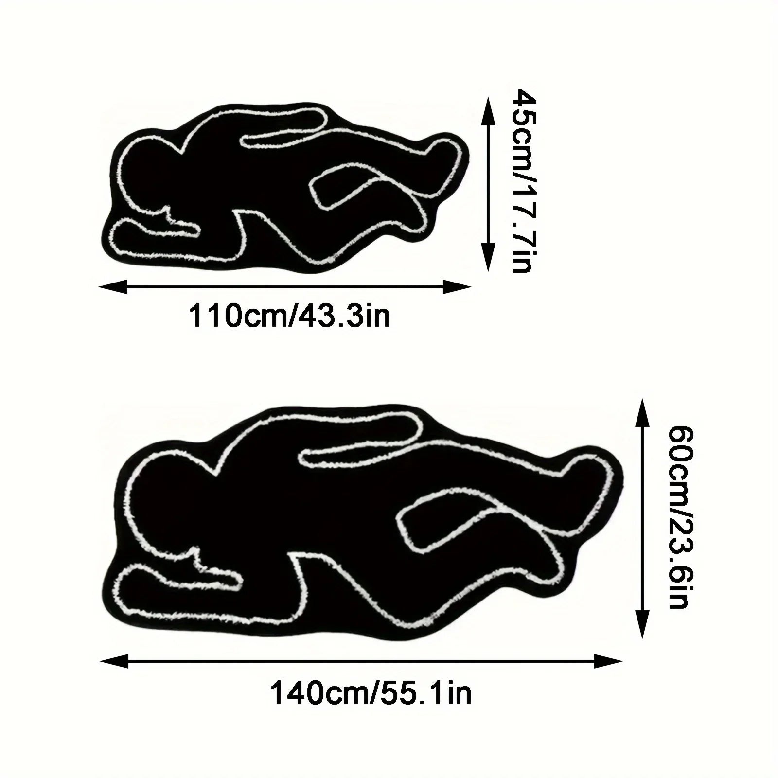 VIKAMA Tapis anti-dérapant en forme humaine, pour entrée, salon, chambre à coucher, décoration intérieure