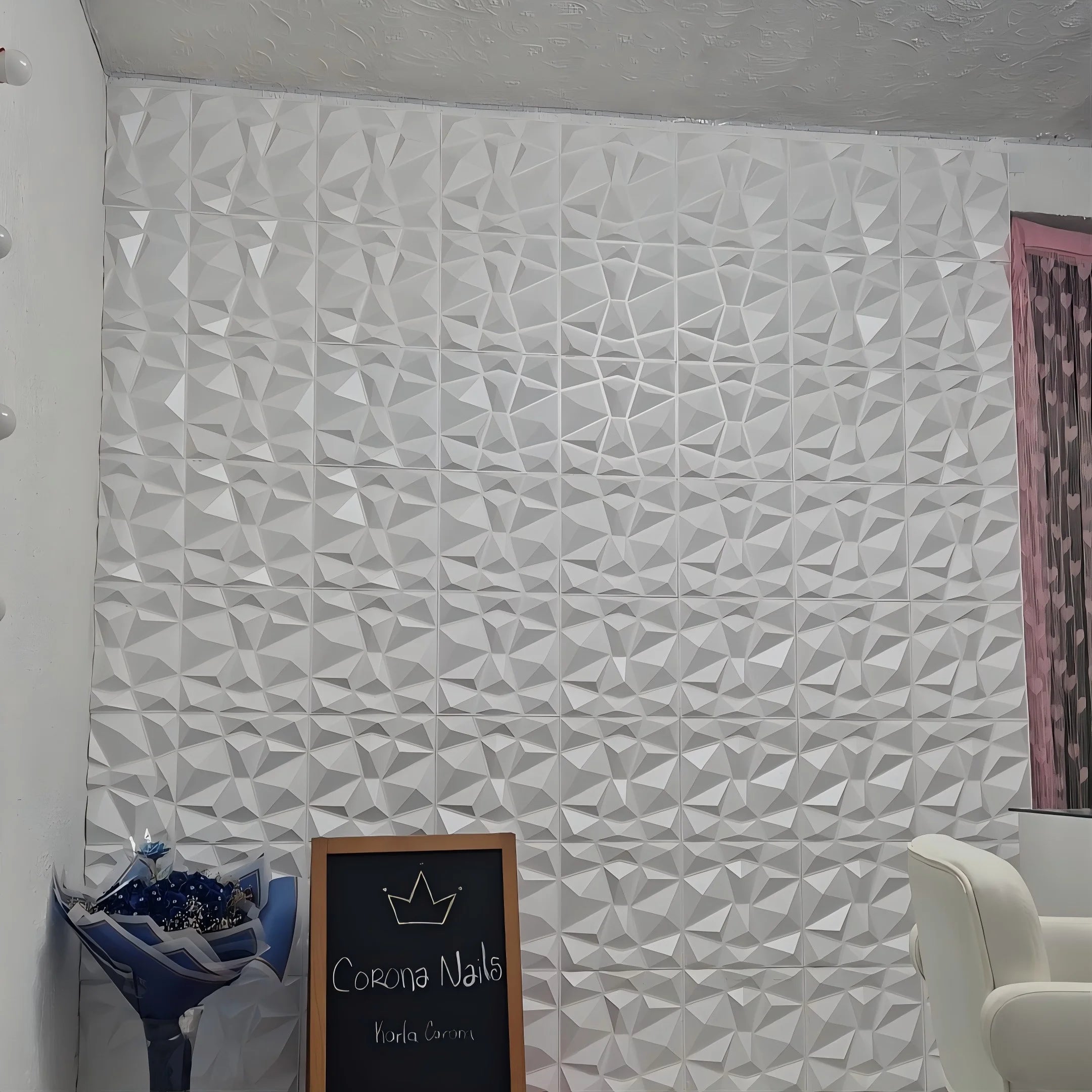3D Wall Panels 30x30cm Indoor Wall Decoration for Living Room Bedroom Hotel Office  Mural Tile-Panel-Mold 3D Wall Sticker