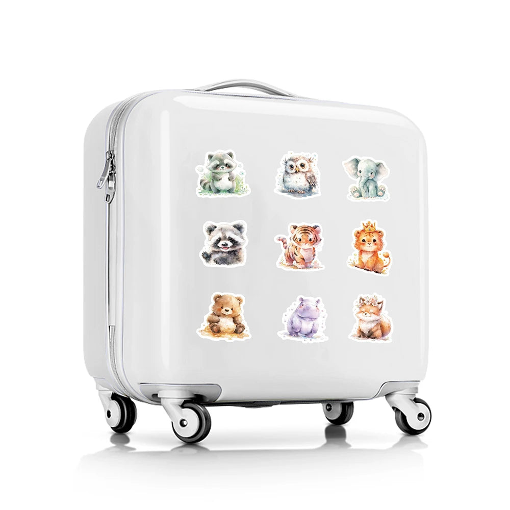 10/30/50pcs Pegatinas Kawaii de Graffiti de Animales de Dibujos Animados Bonitas Calcomanías Juguetes para Niños Funda de Teléfono Laptop Teléfono Maleta Pegatina de Papelería
