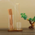 2 in 1 Incense Holder for Sticks Anti-Ash Flying Incense Burne with Glass Ash Catcher and Sticks Organizer for Meditation Yoga