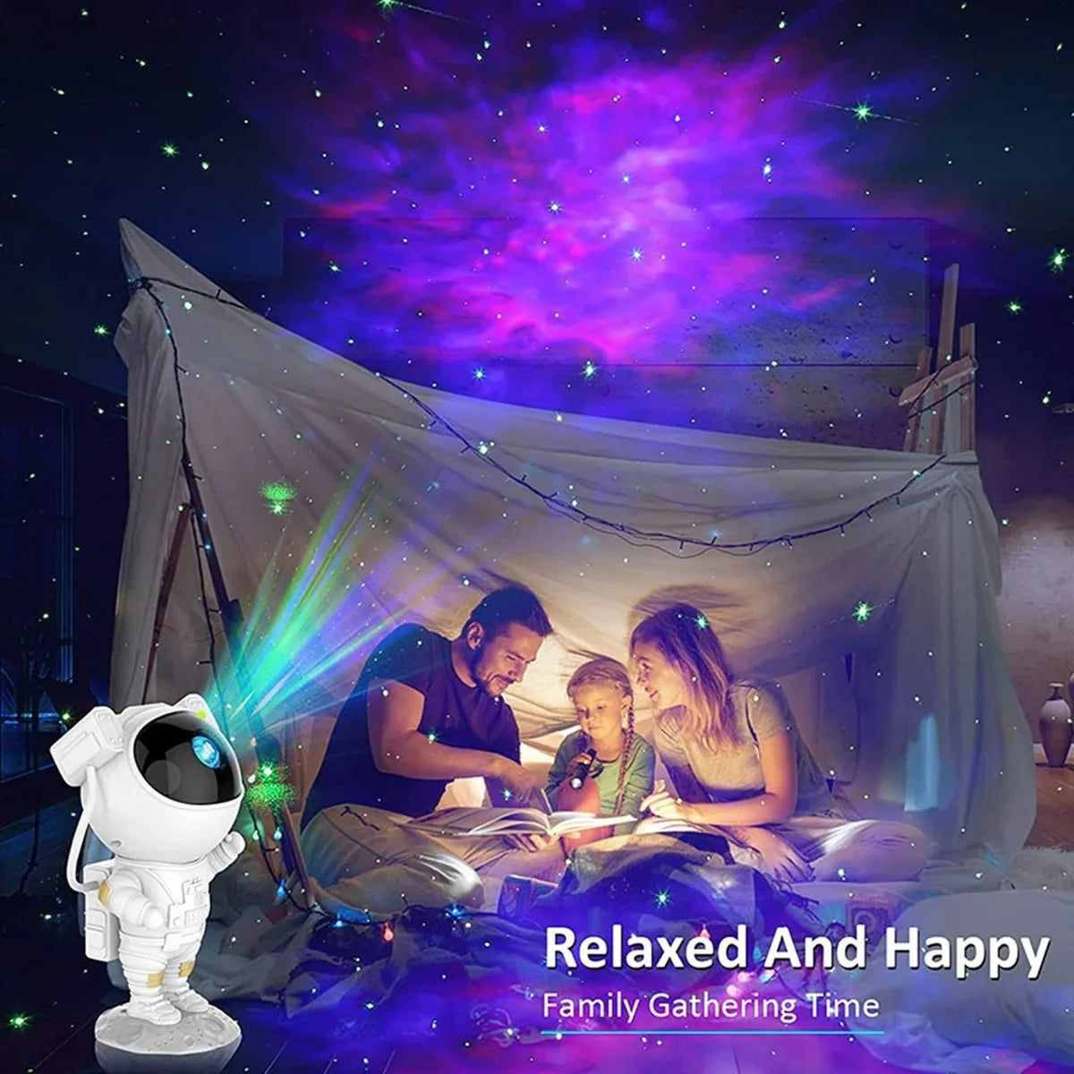 Proyector de Estrellas Galaxia Luz Nocturna Astronauta Nebulosa Estrellada Lámpara LED de Techo Regalo para Niños y Adultos para Dormitorio, Cumpleaños, Navidad