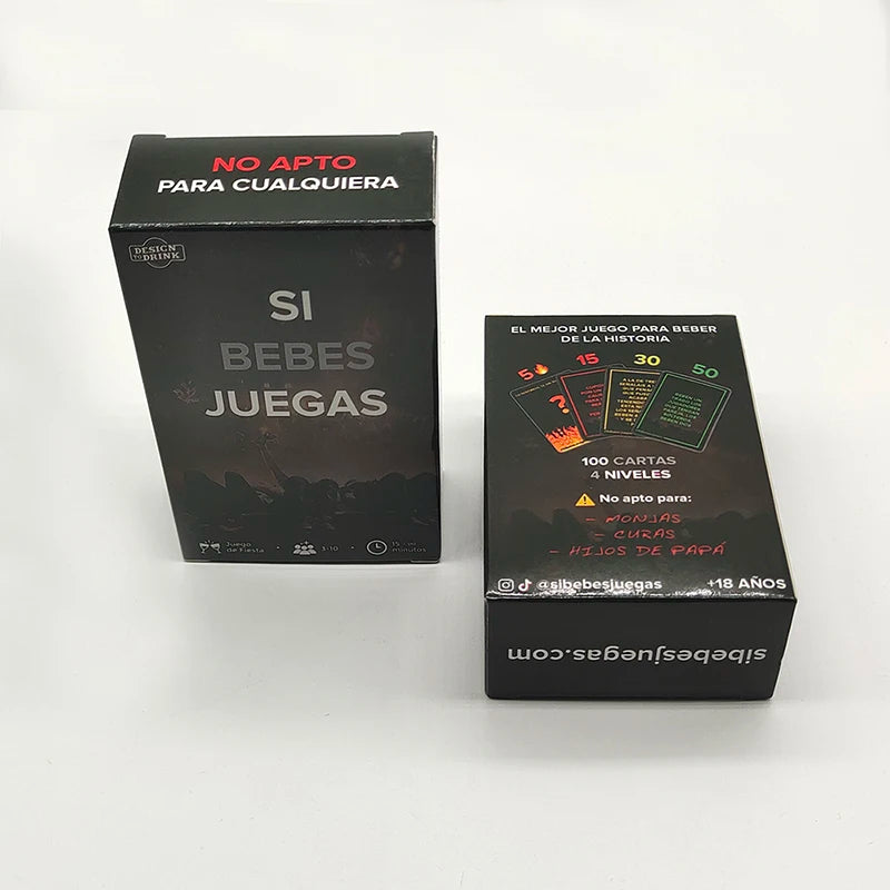 Juego de cartas para beber de mesa de papel de nuevo lanzamiento, juego de cartas para borrachos para adultos en español para fiestas