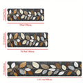 Alfombra de cocina con diseño de hojas, degradado gris, felpudo, alfombra para pasillo, alfombra de invierno para dormitorio, alfombra cálida para sala de estar