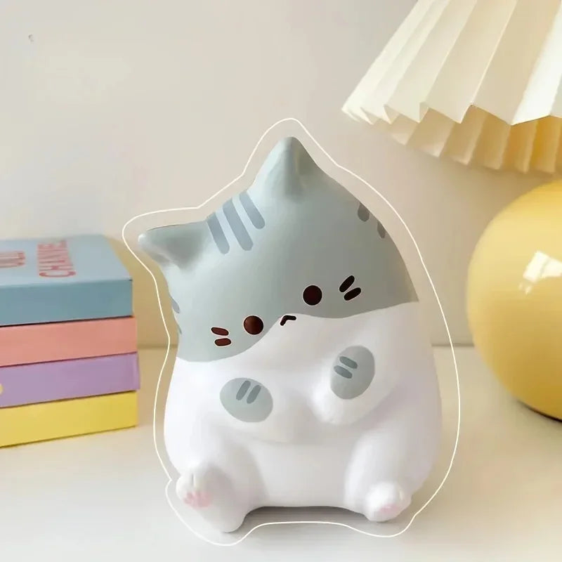1 ud. adorables juguetes antiestrés de dibujos animados de gato para niños y adultos, bolas blandas de PU de rebote lento, juguetes Pop Fidget, regalos de Halloween y Navidad