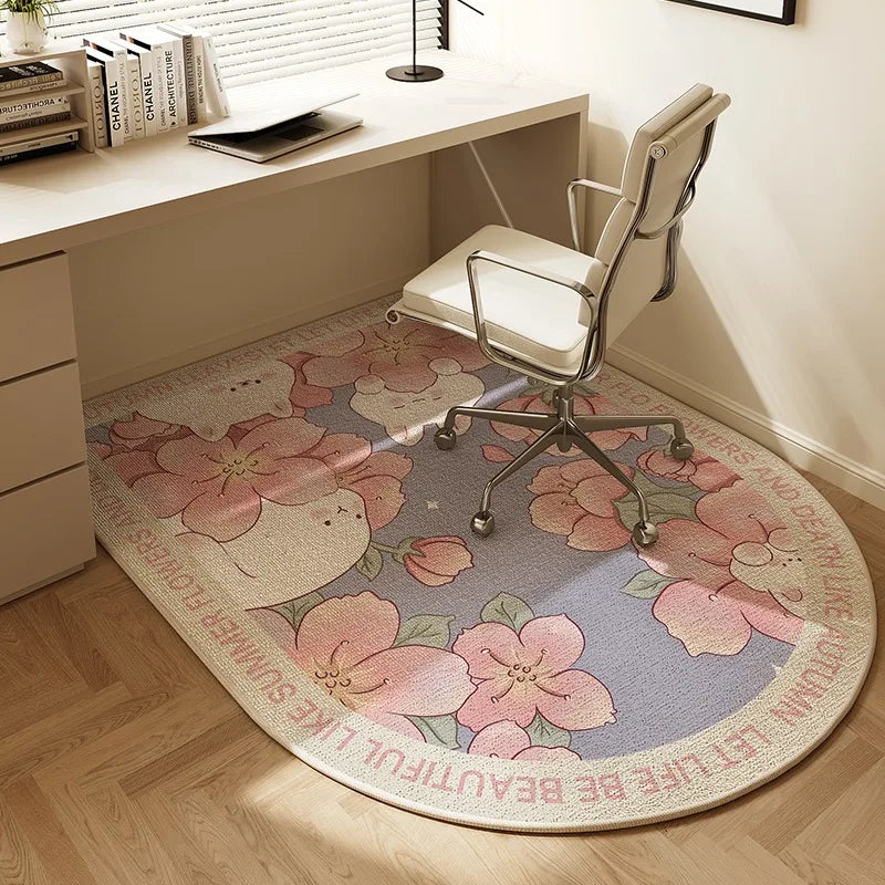 Alfombrilla para silla VIKAMA, alfombra arqueada para dormitorio, tocador, alfombra moderna para el hogar, estudio, sala de juegos, silla giratoria, alfombra silenciosa, alfombrilla para escritorio de oficina
