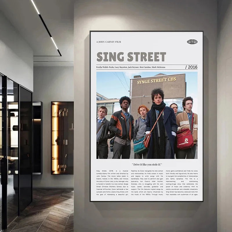 Jaws/Sing Street/Green Book/Pretty Woman Retro Movie Poster Modern Classic Film Wall Art Vintage Cinema Print Living Room Decor