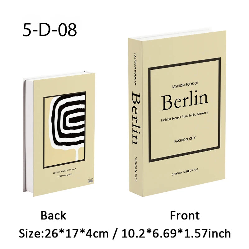 Paris New York Luxury Fake Book Storage Box Brazil Mexico Decorative Books Home Decor Coffee Table Shelf Interior Decoration
