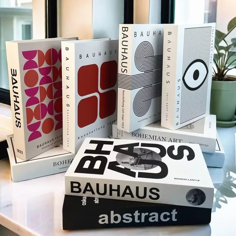 Bauhaus Boho Monet Luxe Decorative Books Book Decoration Fake Books Decor Storage Box Coffee Table Shlef Interior Room Ornaments