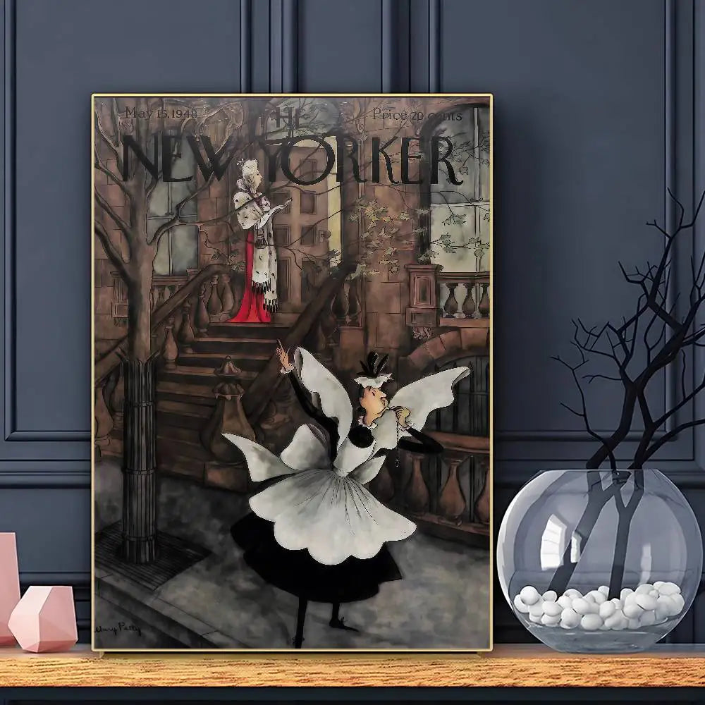 Póster Vintage The N-New Yorker HD Carteles Decoración Hogar Habitación Bar Cafetería Cuadro Arte Pared