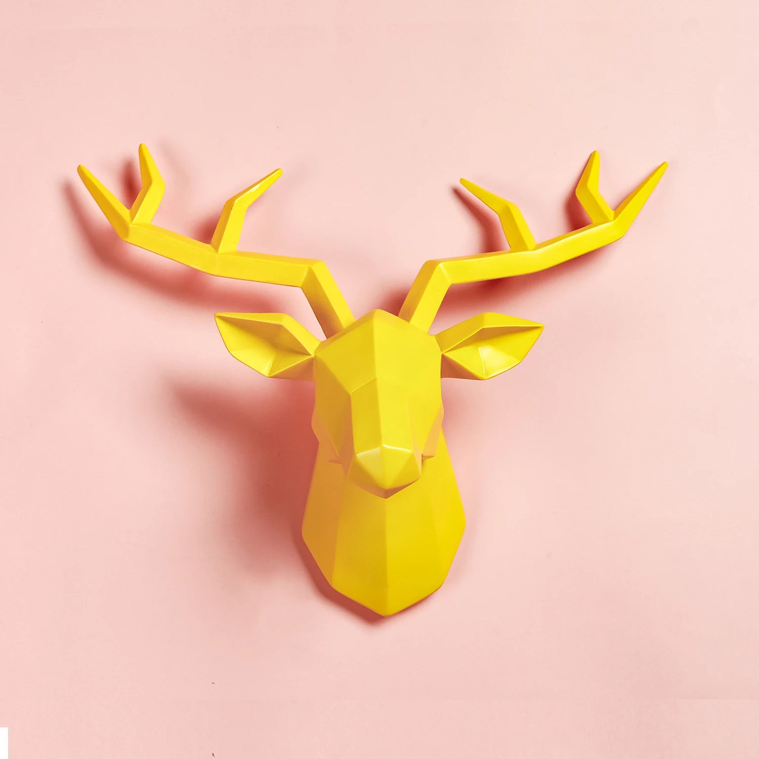 Escultura de cabeza de ciervo, estatua de animal, figuritas, adorno de pared, alce creativo, arte, cornamentas, estatuilla para decoración de oficina, montaje en pared