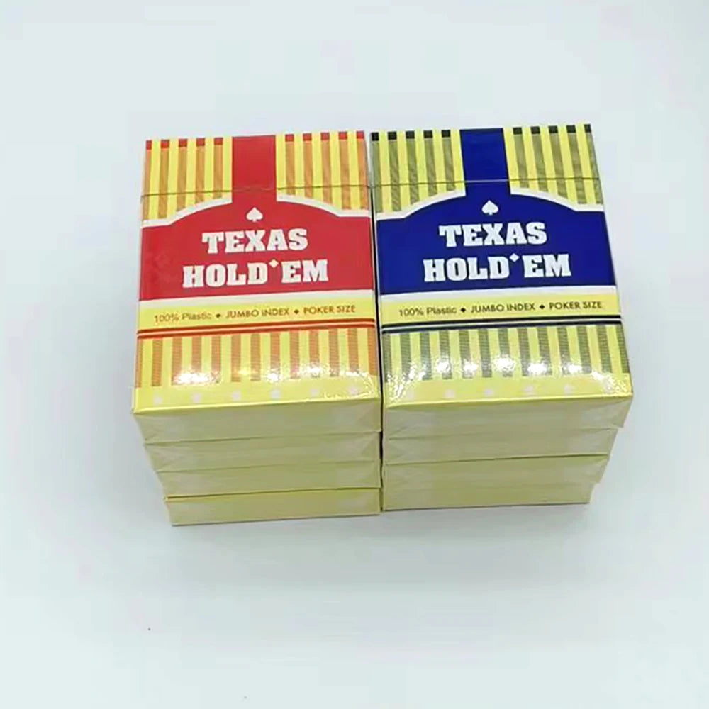 Cartes à jouer de poker Texas Hold'em étanches d'excellente qualité, jeu de société 63x88mm, durables, 100 % PVC, pour clubs de casino