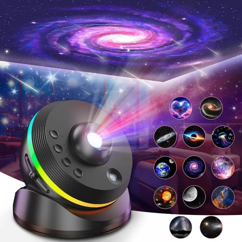 Proyector de estrellas de planetario 13 en 1, proyector de galaxias, luz nocturna estrellada, decoración de dormitorio, sala de juegos, fiesta, regalo para niños