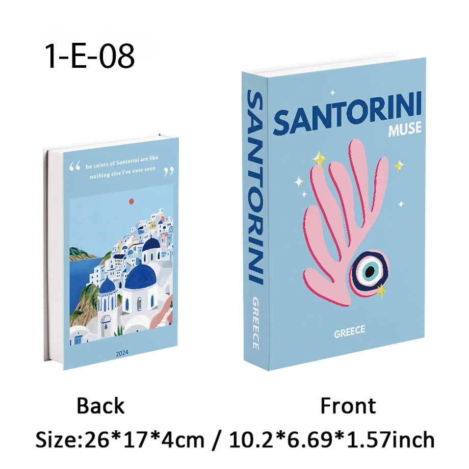 New Travel Decorative Books Book Decoration Luxury Fake Books Decor Table Storage Box Shelf Ornaments Interior Desk Aesthetic