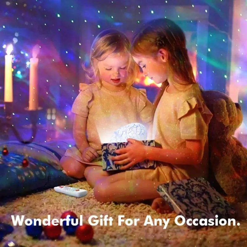 Proyector de Galaxias Huevo de Dinosaurio con Control Remoto, Altavoz Bluetooth, Luz Nocturna LED, Luz de Proyección de Cielo Estrellado, Regalo para Niños