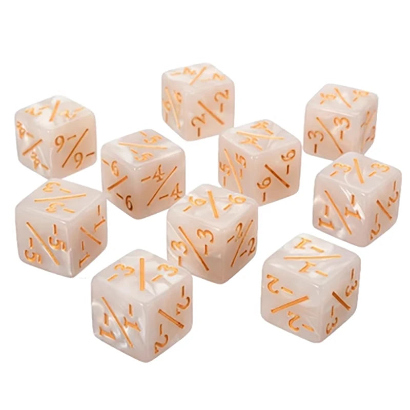 10 dados de 16mm de 6 caras para contadores +1/-1, dados de juguete para niños, dados de conteo para MTG Magic The Gathering, fichas de juego de cartas y dados de lealtad