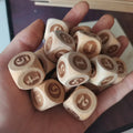10 unids/set Dados de Madera de 6 Caras Grabado Láser Dados Digitales Accesorios de Juegos DIY 20mm