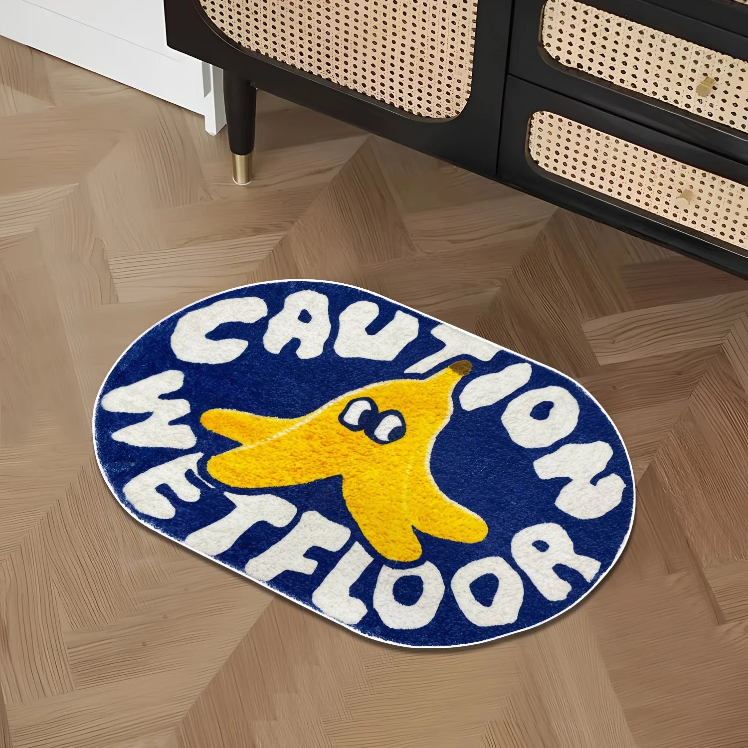 Alfombrillas absorbentes de baño de color azul lindo VIKAMA Alfombrillas de felpa para suelo mojado para dormitorio, sala de estar, alfombra decorativa
