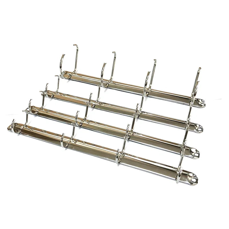 Clips de anillas de metal A4 en forma de D con 4 hebillas desmontables para encuadernación de hojas sueltas para libros de datos, álbumes, diarios, cuadernos, papelería