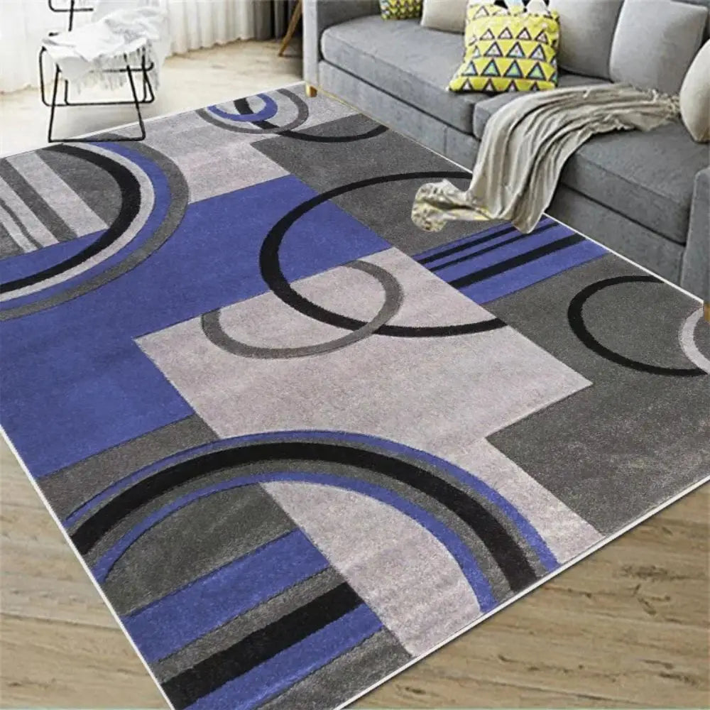 Alfombra Nórdica Abstracta VIKAMA para Sala de Estar, Dormitorio, Cocina, Comedor, Felpudo, Decoración del Hogar, Alfombra de Suelo Geométrica de Gran Superficie