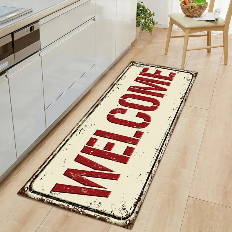 VIKAMA 1/2PCS Juego de alfombrillas de cocina modernas y sencillas, tira larga, absorbente de aceite, alfombrilla de pie, alfombrilla para puerta de baño doméstico