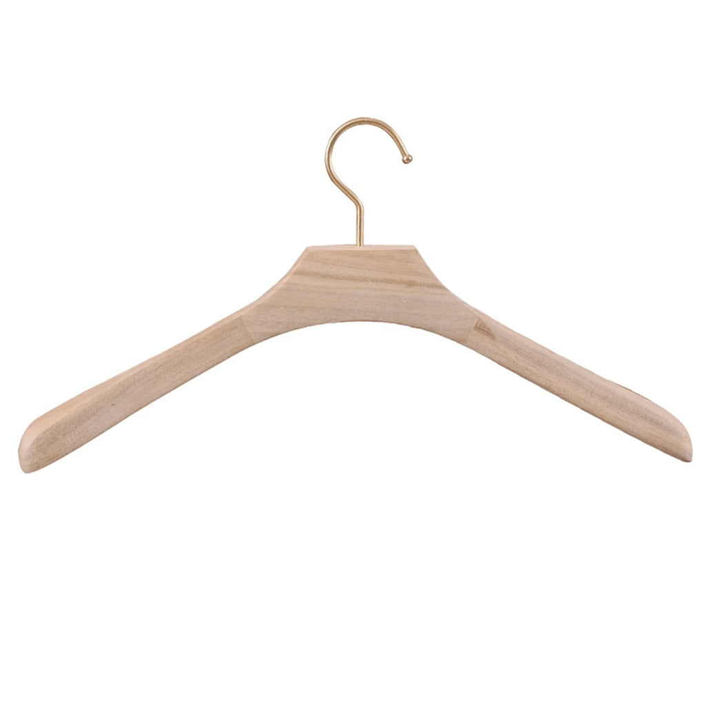 1 unidad Percha de madera de alcanfor natural para armario, ropa, traje de hombro ancho, colgador de ropa antideslizante 43x3cm