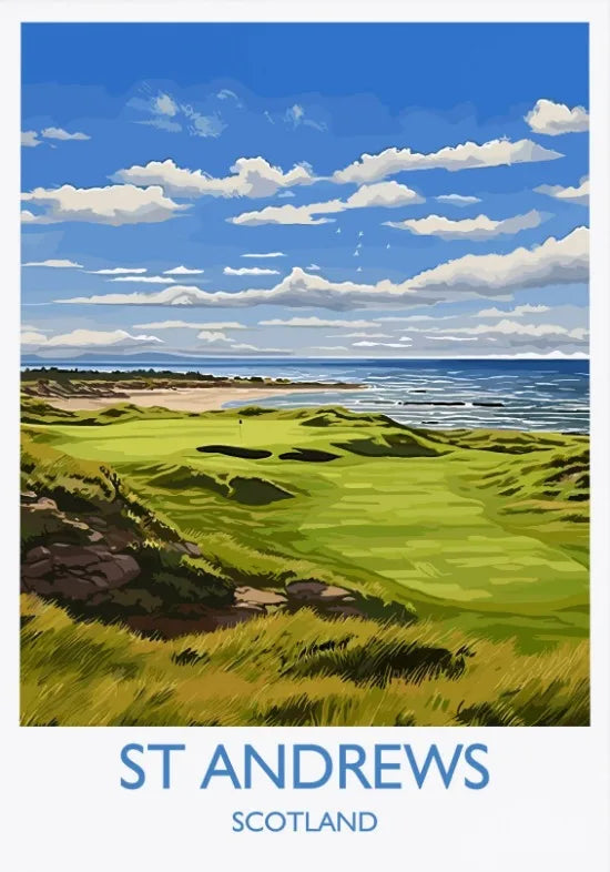 Escocia Tierras Altas St Andrews Edimburgo Glencoe Póster de Viaje Escocia Paisaje Estético Decoración de Pared Impresiones en Lienzo Regalo de Viaje