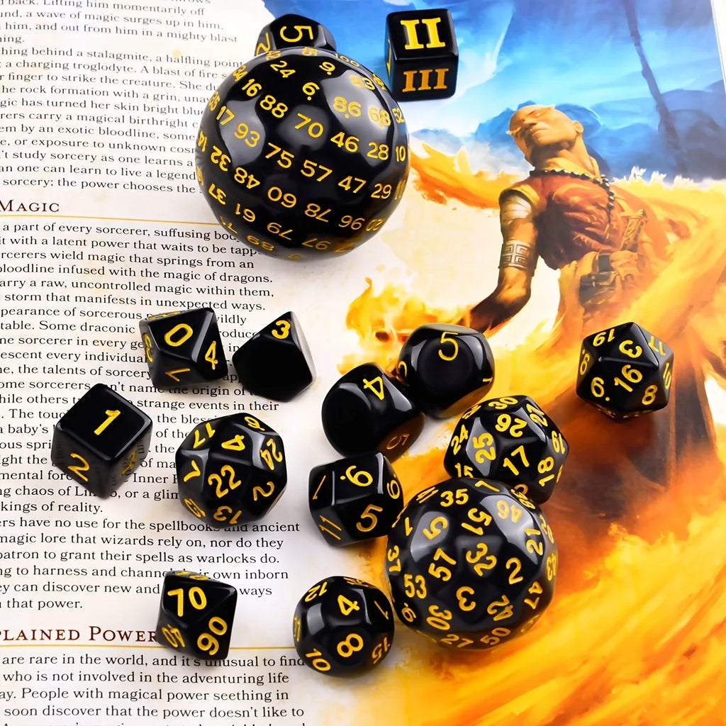 15 Dados poliédricos para juegos de mesa DND RPG Dungeons and Dragons D3 D4 D5 D6 D7 D8 D10 D% D12 D16 D20 D24 D30 D60 D100