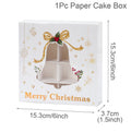 Caja de Galletas de Navidad Caja de Embalaje de Dulces Decoración de Feliz Navidad para el Hogar 2025 Navidad Noel Adorno para Árbol de Navidad Decoración Año Nuevo