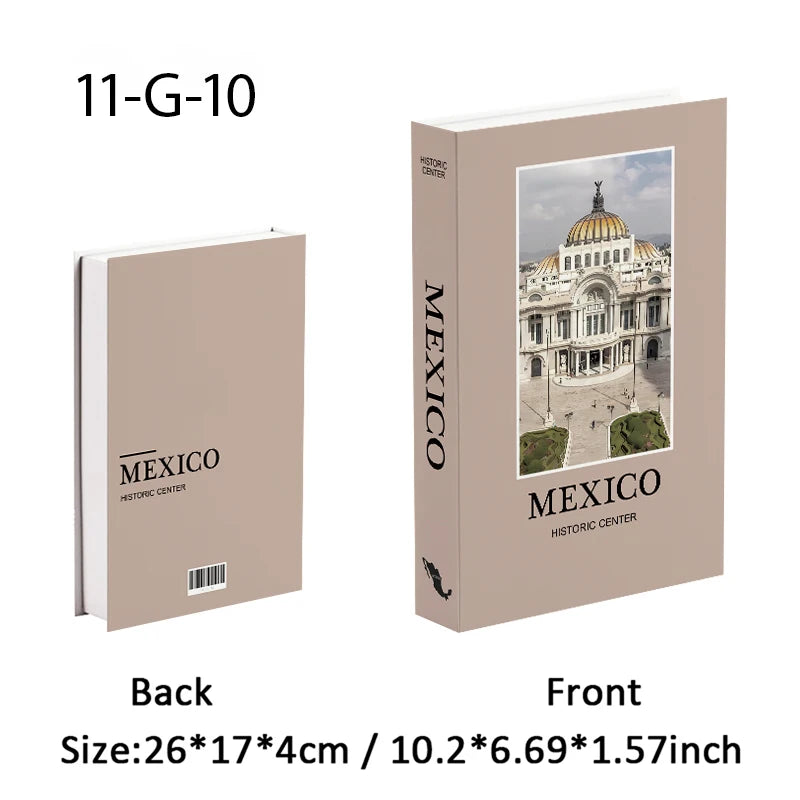 Fashion Paris Milan Luxe Fake book Decorative Books Storage Box Home Interior Decoration Coffee Table Bedroom Living Room Decor