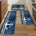 VIKAMA Tapis de Porte Motif Nautique Bleu Cool Paillasson Tapis de Bienvenue Tapis de Cuisine Tapis de Salle de Bain Tapis de Chambre Tapis de Salon Tapis de Maison D