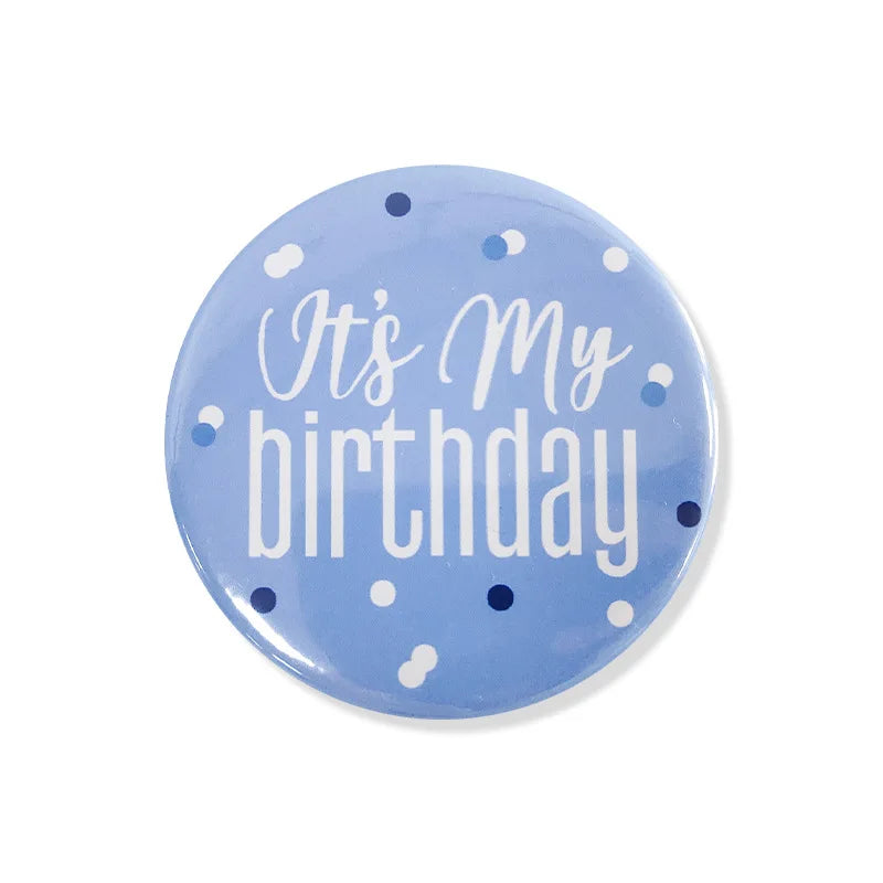 Nuevo Emblema Temático de Feliz Cumpleaños Fiesta de Cumpleaños Ropa para Niños y Adultos Insignia Decoración de Fiesta de Cumpleaños Souvenir
