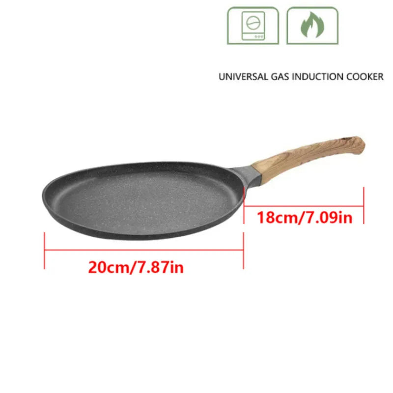 Sartén antideslizante universal para cocina, estufa eléctrica y de gas, para pizza de mil capas, filetes, tortitas, con fondo plano