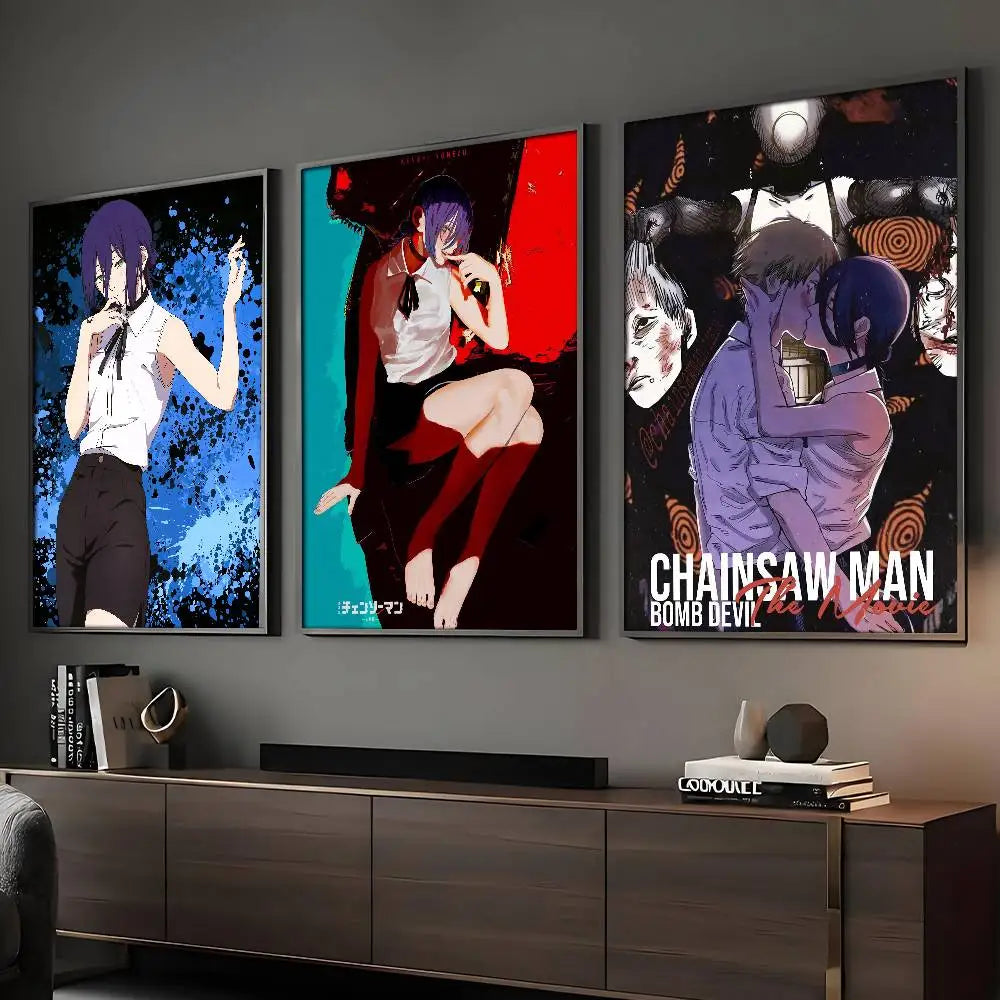 Chainsaw Man Le Film Reze Arc Affiche HD Art Mur Adhésif Étanche Maison Salon Bar Décoration