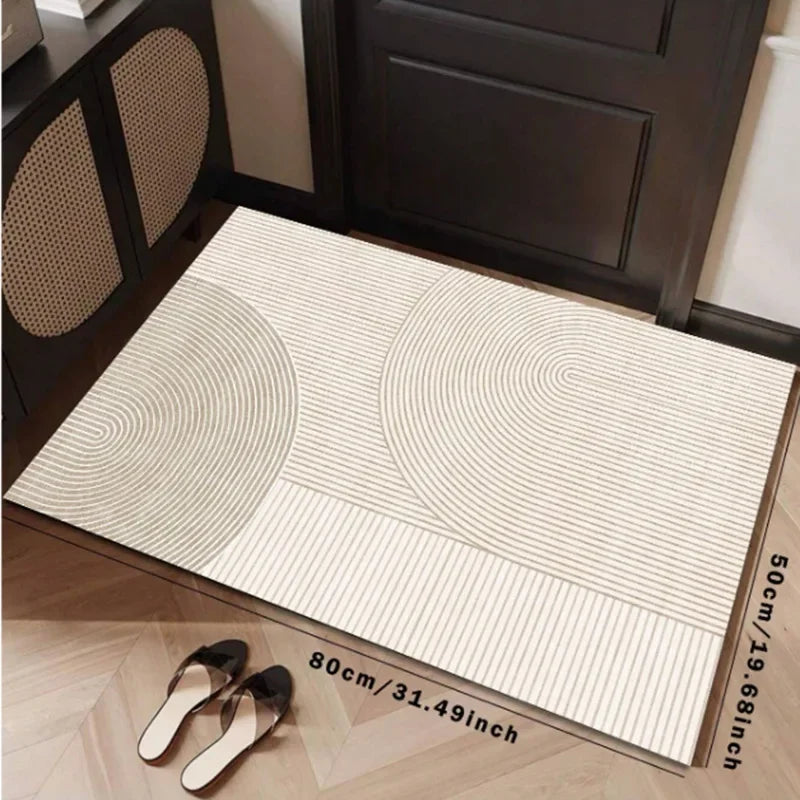 Alfombra minimalista de línea VIKAMA, felpudo para recibidor, alfombrilla para puerta de cocina y baño, resistente a las manchas y fácil de limpiar, decoración del hogar