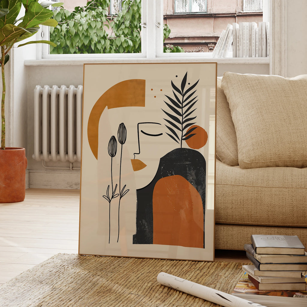 Art Moderne Abstraite Minimaliste Botanique Beauté Peinture Affiche Imprimé Toile Image Pour Salon Décoration Murale Maison