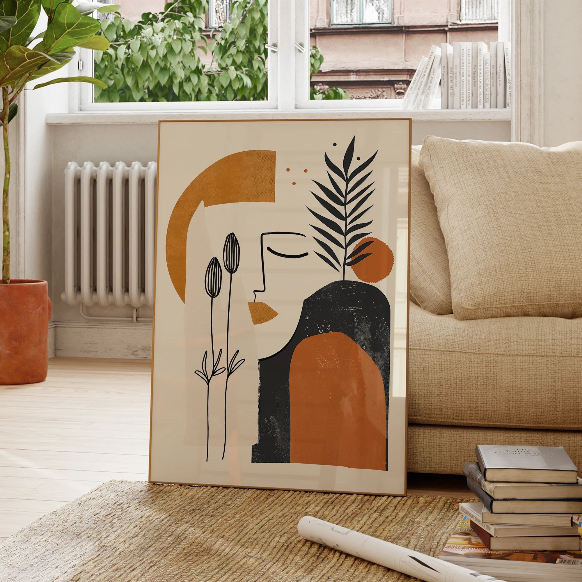 Art Moderne Abstraite Minimaliste Botanique Beauté Peinture Affiche Imprimé Toile Image Pour Salon Décoration Murale Maison