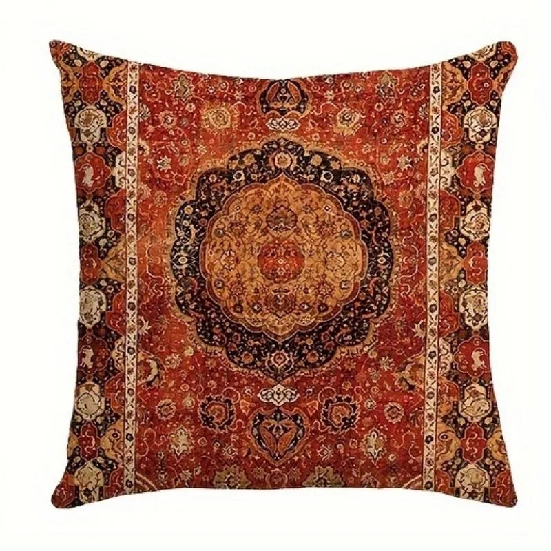 VIKAMA Funda de Almohada Bohemio Retro, Funda de Cojín Étnico Nórdico, Lavable, Cierre con Cremallera, Decoración para Sofá y Dormitorio