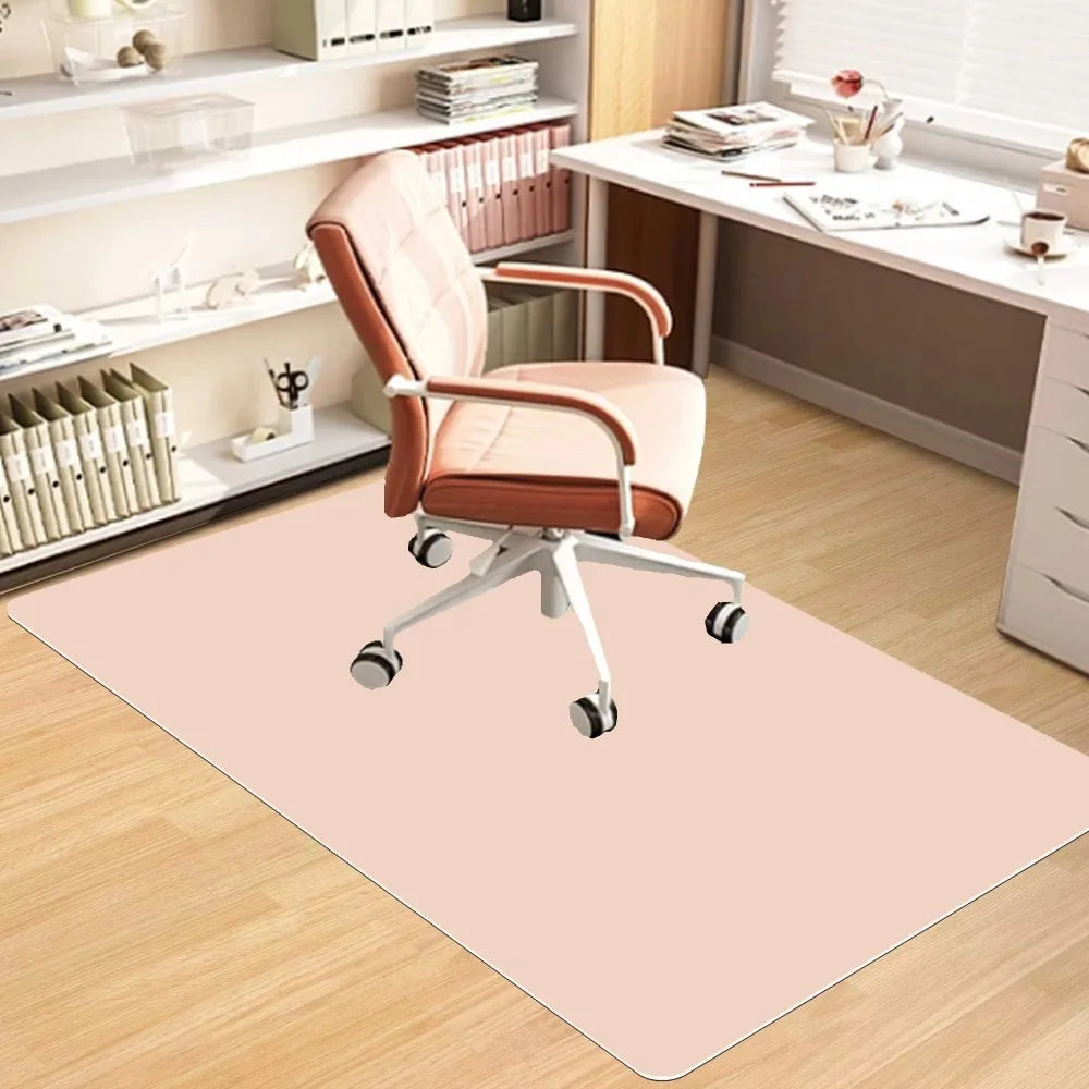 VIKAMA Alfombra de oficina de estilo escandinavo, silenciosa, resistente a las manchas, para silla de ruedas, estudio, oficina en casa, resistente al desgaste.