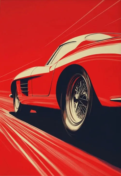 Retro Muscle Car 70s Auto Poster Classic German Car Poster Vintage Wall Art Unique Room Decoration Canvas Painting for Home Room