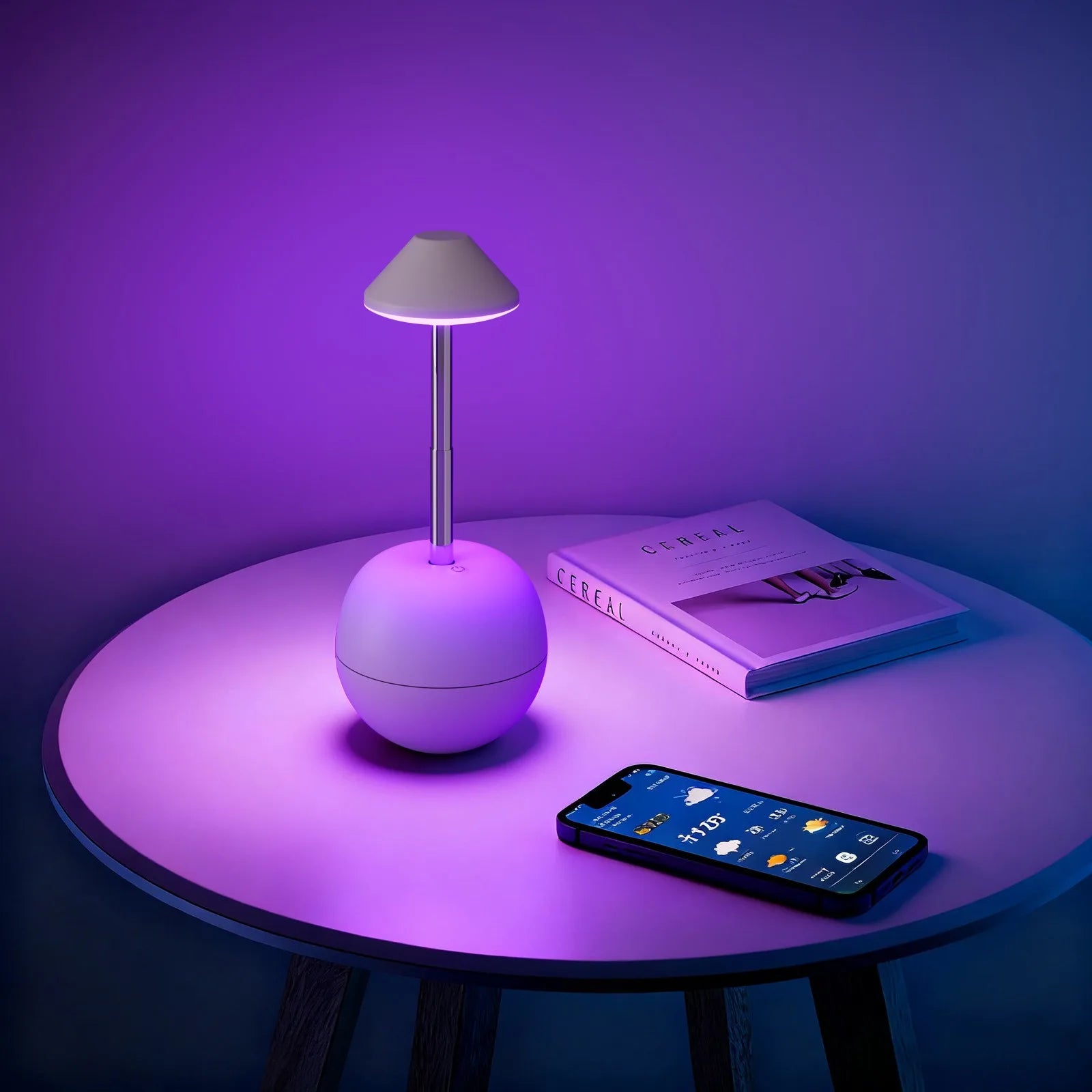 Lampe de bureau tactile LED avec télécommande, hauteur réglable, éclairage RVB, convient pour le salon, la chambre, lampe de chevet.