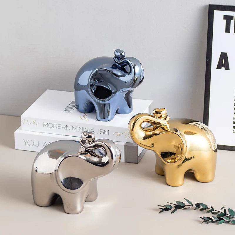 Figurita de elefante de dibujos animados, decoración bohemia para el hogar, adorno para sala de estar, vitrina de vino, escritorio, mueble de TV.