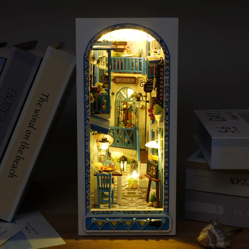 1ud, kit DIY de rincón de lectura, kit de maqueta para montar, decoración para estantería, micromodelo de decoración para el hogar, el regalo perfecto para adolescentes y adultos