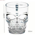 Vaso de cerveza clásico de pirata, 500 ml, cristal, con cara de calavera creativa y hueso, con asa, para beber vino, vodka, esencial para bares y KTV