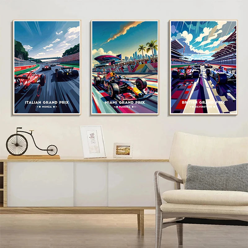 Carteles de coches de lujo de moda vintage geniales de carreras de alta gama, pintura en lienzo, imágenes de impresión de pared, decoración del hogar para sala de estar