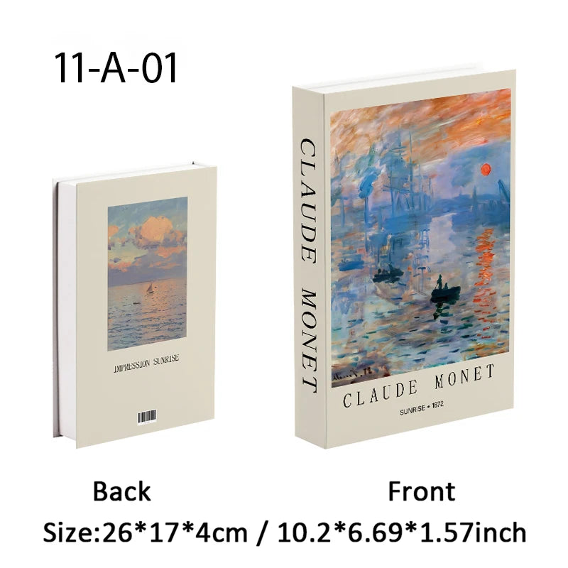 Matisse Monet Boho Luxury Decorative Books Interior Decoration Fake Book Storage Box Coffee Table Aesthetic Ornament Home Decor