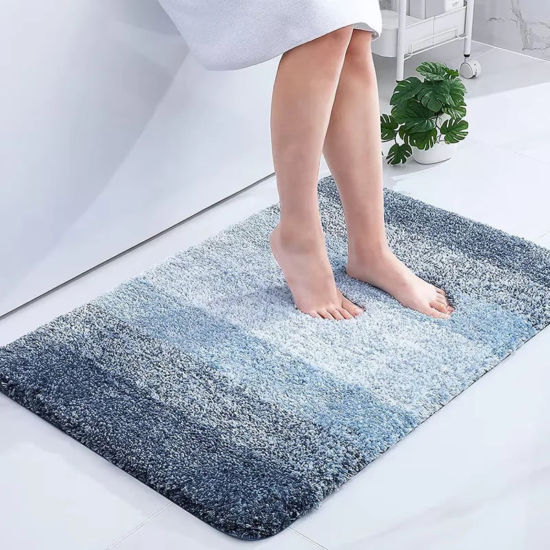 VIKAMA Alfombra de imitación de cachemir de pelo largo, felpudo absorbente, alfombrilla de baño, alfombrilla suave para el suelo, alfombra sencilla para sala de estar, dormitorio, hogar, decoración