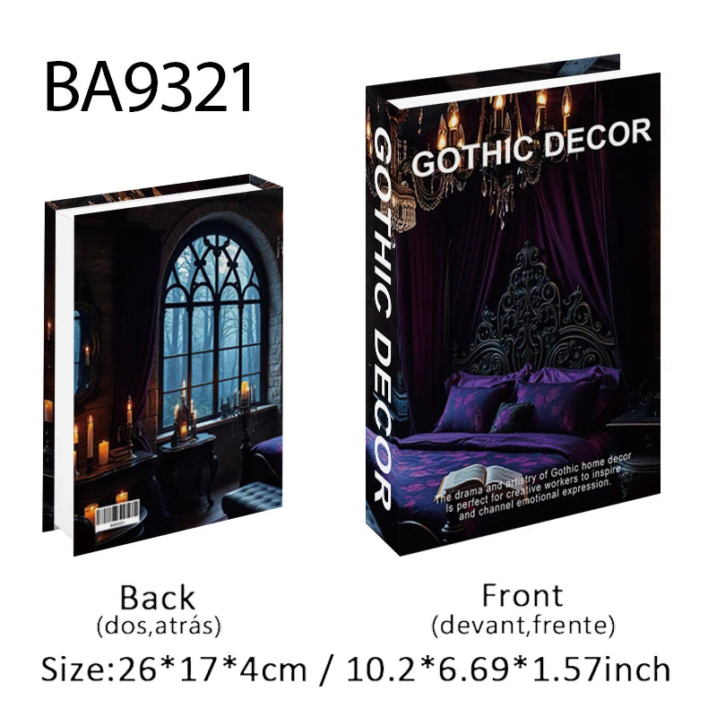Gothic Interior Decoration Decorative Books Open Luxury Fake Book Storage Box Home Decor Boho Monet Coffee Table Shelf Ornaments